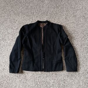 VTG Forecaster Of Boston 100% Wool Cropped Militaristic S 5/6 Jacket Y2k Unique